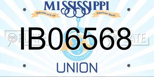 IB06568 Mississippi License Plate