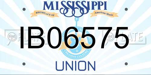 IB06575 Mississippi License Plate