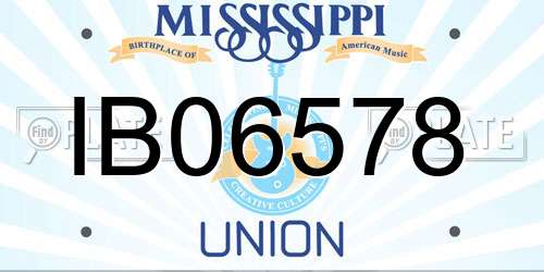 IB06578 Mississippi License Plate