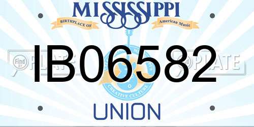 IB06582 Mississippi License Plate