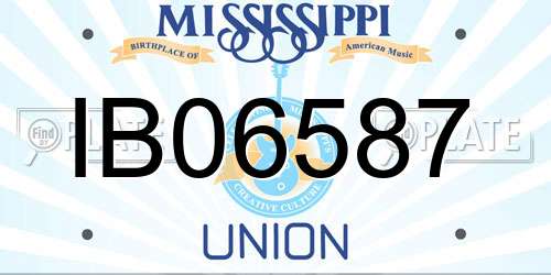 IB06587 Mississippi License Plate