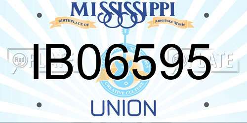 IB06595 Mississippi License Plate