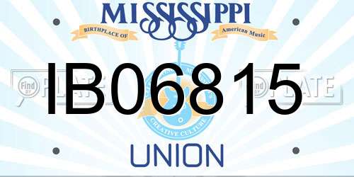 IB06815 Mississippi License Plate