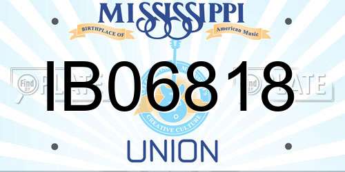 IB06818 Mississippi License Plate