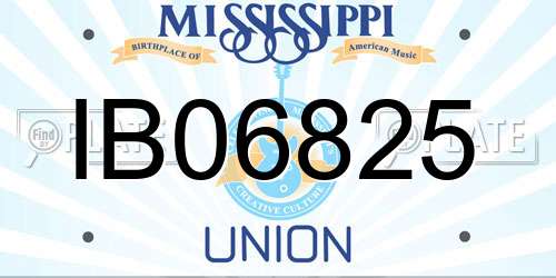 IB06825 Mississippi License Plate