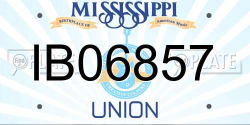 IB06857 Mississippi License Plate