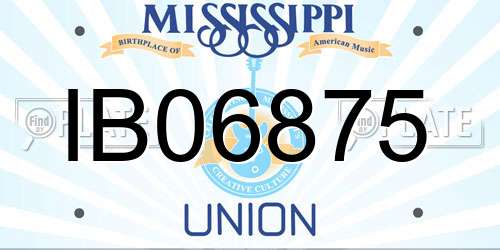 IB06875 Mississippi License Plate