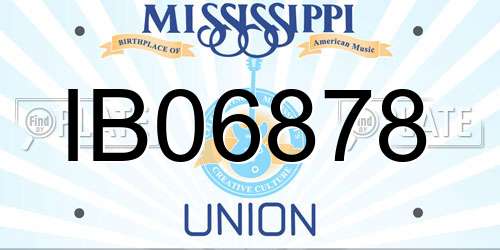 IB06878 Mississippi License Plate