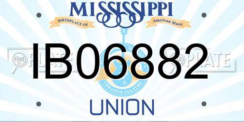 IB06882 Mississippi License Plate