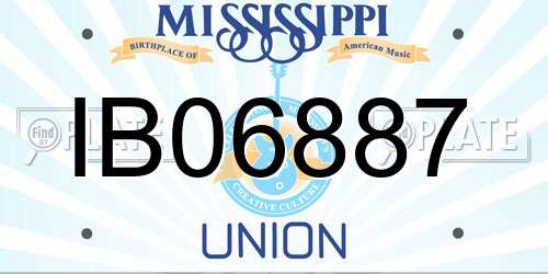 IB06887 Mississippi License Plate
