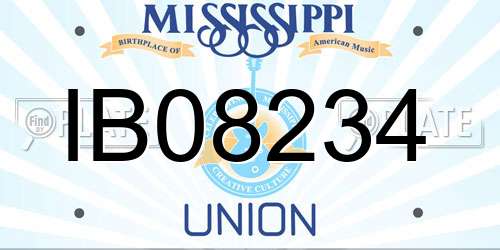 IB08234 Mississippi License Plate