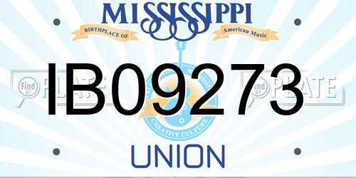 IB09273 Mississippi License Plate