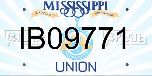 IB09771 Mississippi License Plate