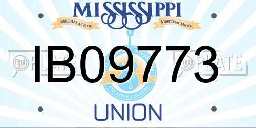 IB09773 Mississippi License Plate