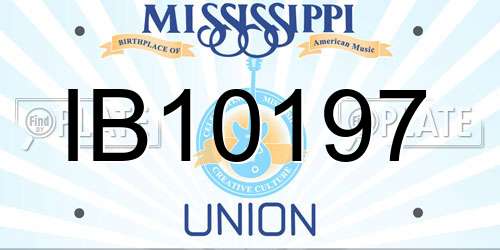 IB10197 Mississippi License Plate