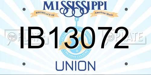 IB13072 Mississippi License Plate