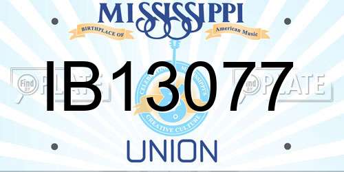 IB13077 Mississippi License Plate