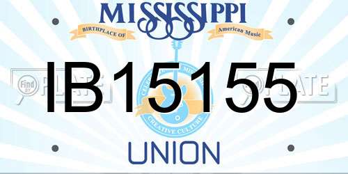 IB15155 Mississippi License Plate