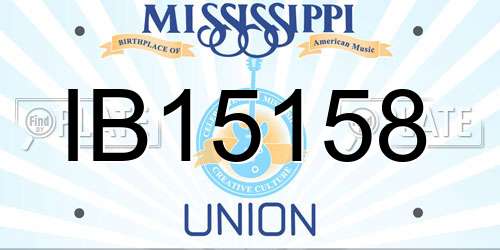 IB15158 Mississippi License Plate