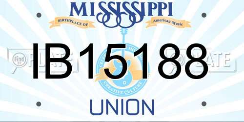 IB15188 Mississippi License Plate