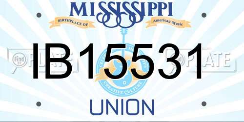 IB15531 Mississippi License Plate