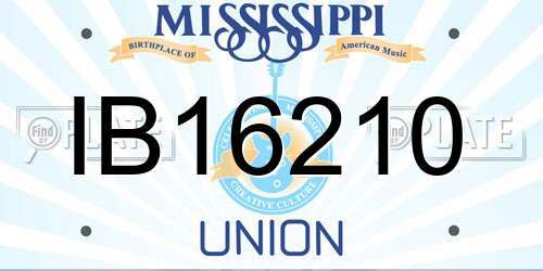 IB16210 Mississippi License Plate