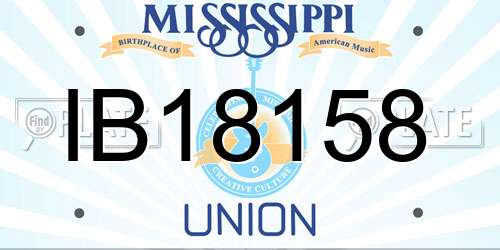 IB18158 Mississippi License Plate