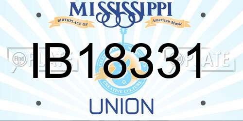 IB18331 Mississippi License Plate