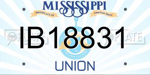 IB18831 Mississippi License Plate