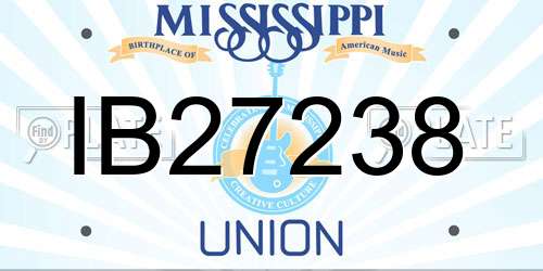 IB27238 Mississippi License Plate