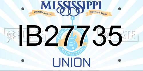 IB27735 Mississippi License Plate
