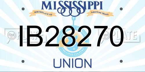 IB28270 Mississippi License Plate