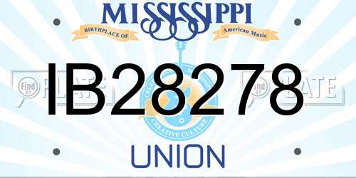IB28278 Mississippi License Plate