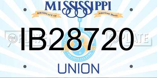 IB28720 Mississippi License Plate