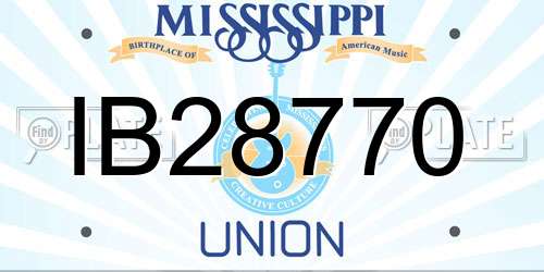 IB28770 Mississippi License Plate