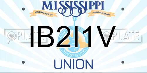 IB2I1V Mississippi License Plate