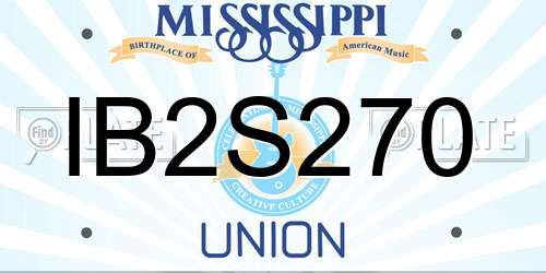 IB2S270 Mississippi License Plate