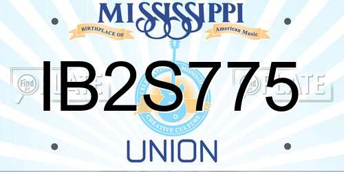 IB2S775 Mississippi License Plate