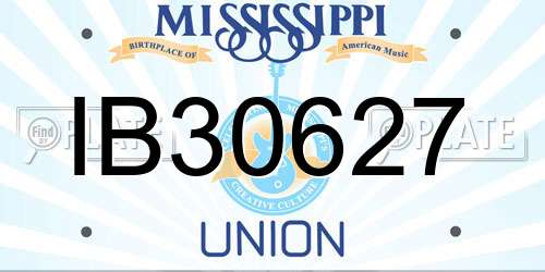 IB30627 Mississippi License Plate