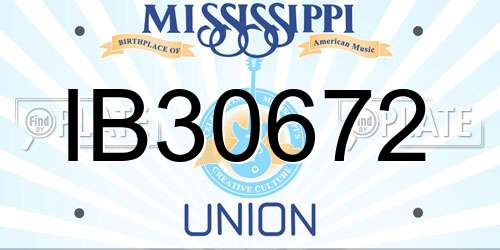IB30672 Mississippi License Plate