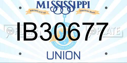 IB30677 Mississippi License Plate