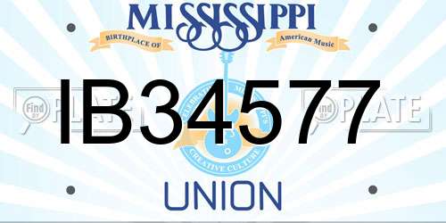 IB34577 Mississippi License Plate