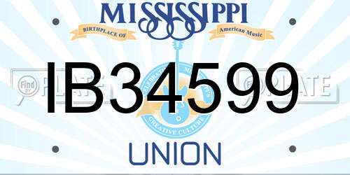 IB34599 Mississippi License Plate