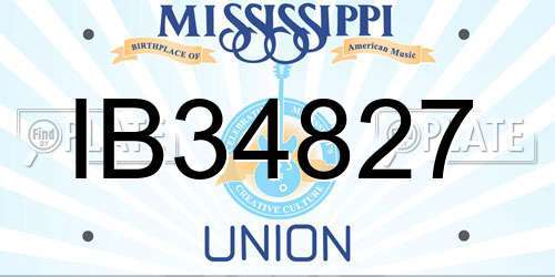 IB34827 Mississippi License Plate
