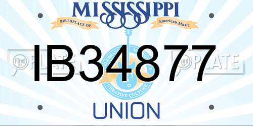 IB34877 Mississippi License Plate