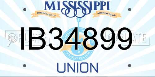 IB34899 Mississippi License Plate