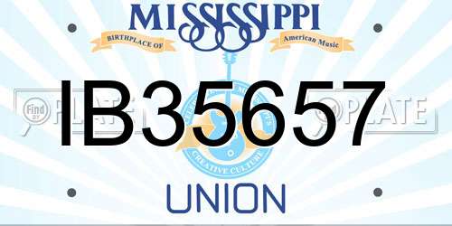 IB35657 Mississippi License Plate