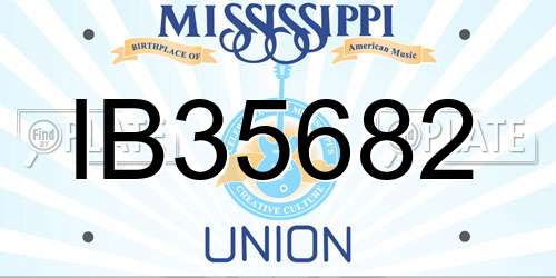 IB35682 Mississippi License Plate