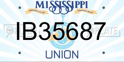 IB35687 Mississippi License Plate