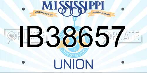IB38657 Mississippi License Plate